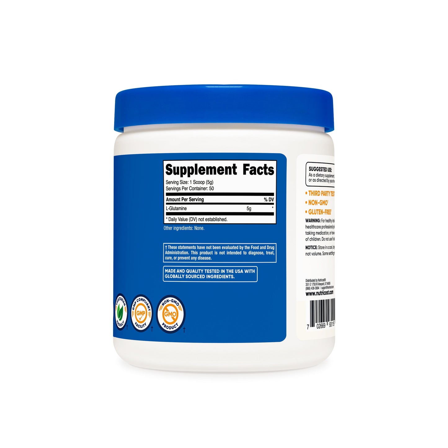 Nutricost L-Glutamine Powder